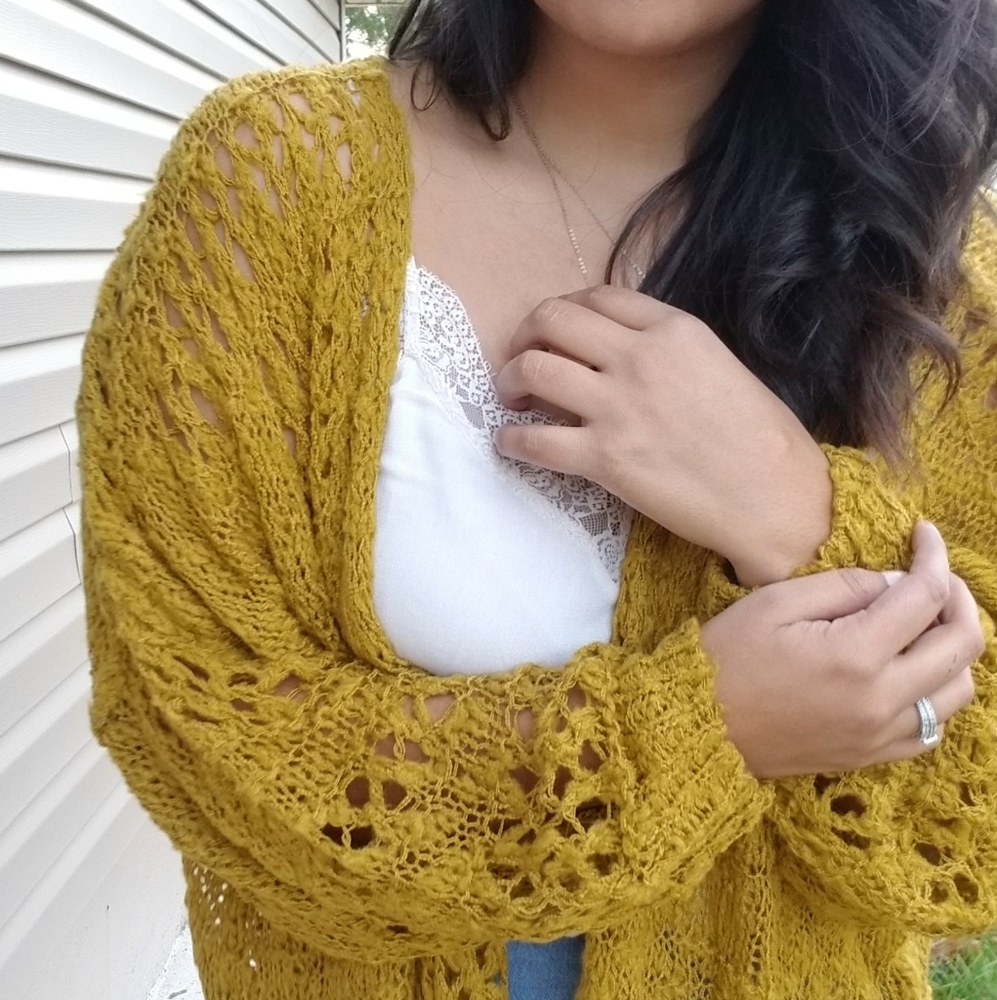𝙉𝙀𝙒| FAITHFULNESS MUSTARD YELLOW KNIT CARDIGAN - Picture 8 of 11